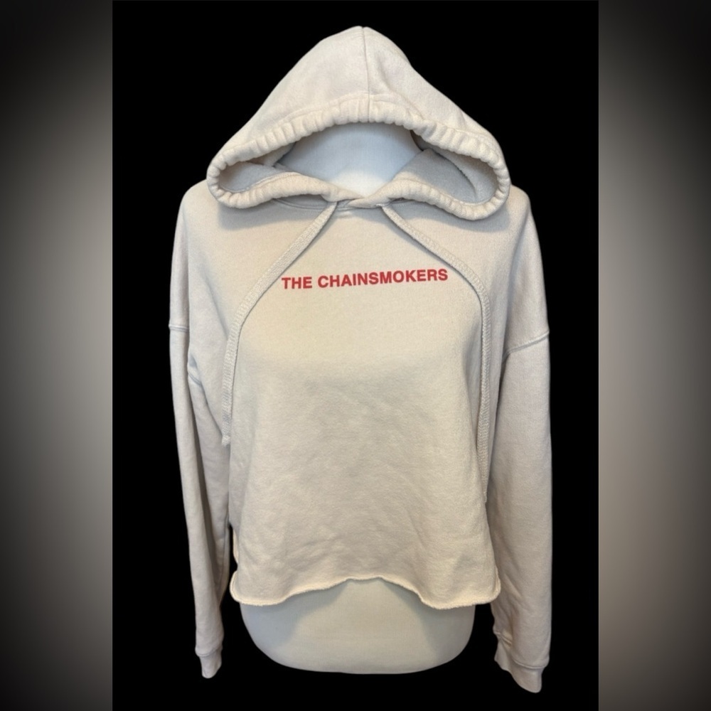 The Chainsmokers Cropped Beige Hoodie 2019 Tour